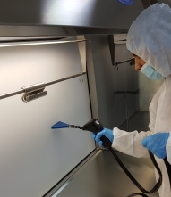 HEPA Filter Integrity Testing in Laminar Flow Hood