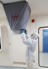 Direct reading of airflow through cleanroom HEPA Filter